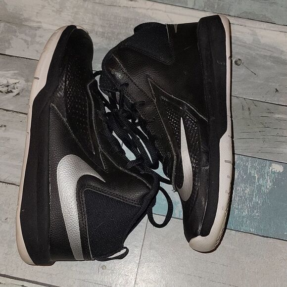 Black Nike High Top sz 4Y - Picture 6 of 8